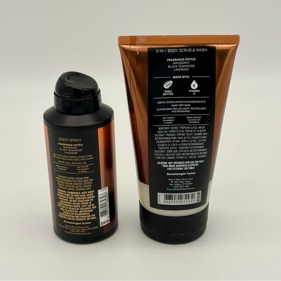 Bath & Body Works Mahogany Teakwood Body Care Gift Set NWT - Picture 3 of 4